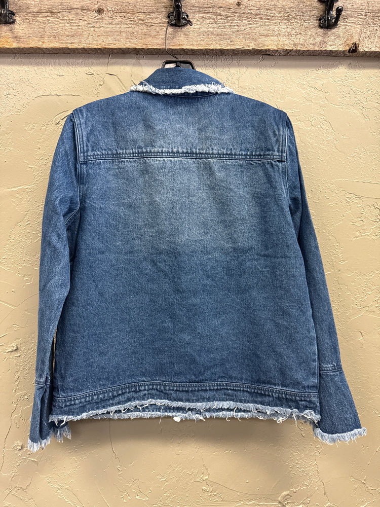 NWOT INDIGO THREAD DENIM JACKET