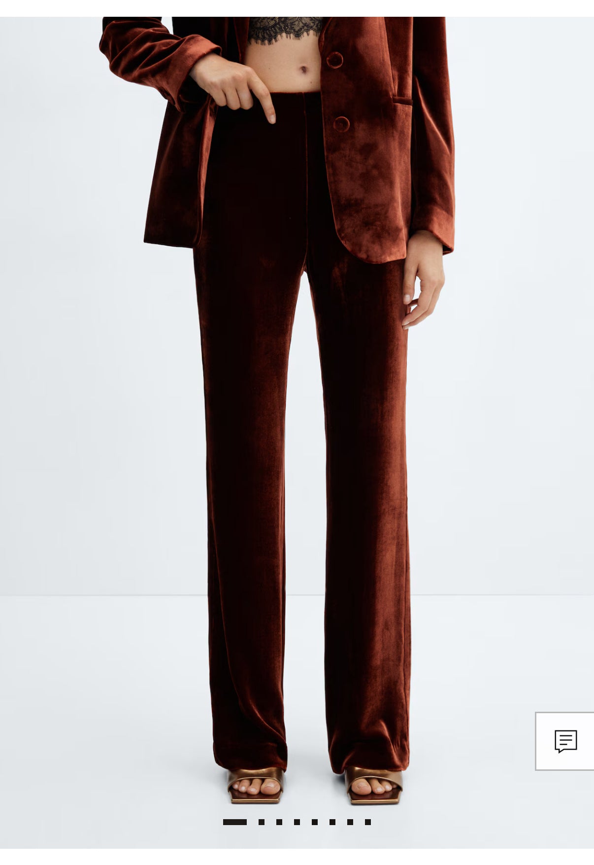 MNG VELVET SUIT PANTS (org$140)