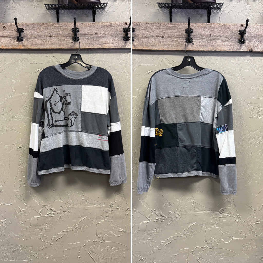 REBETTY PATCHWORK PULLOVER SHIRTS