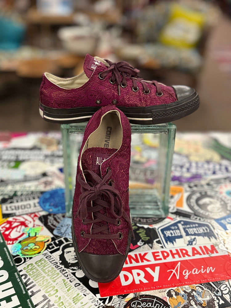 CONVERSE EMBROIDERED SILK LOW TOPS