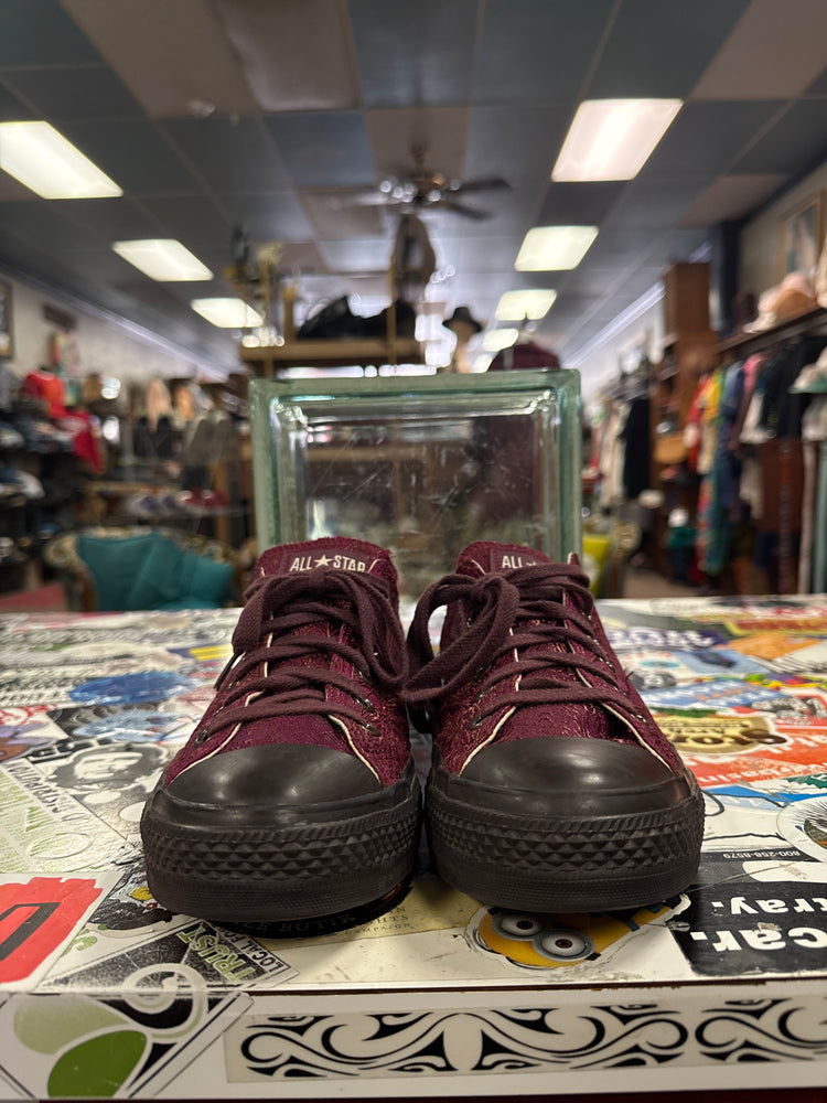 CONVERSE EMBROIDERED SILK LOW TOPS