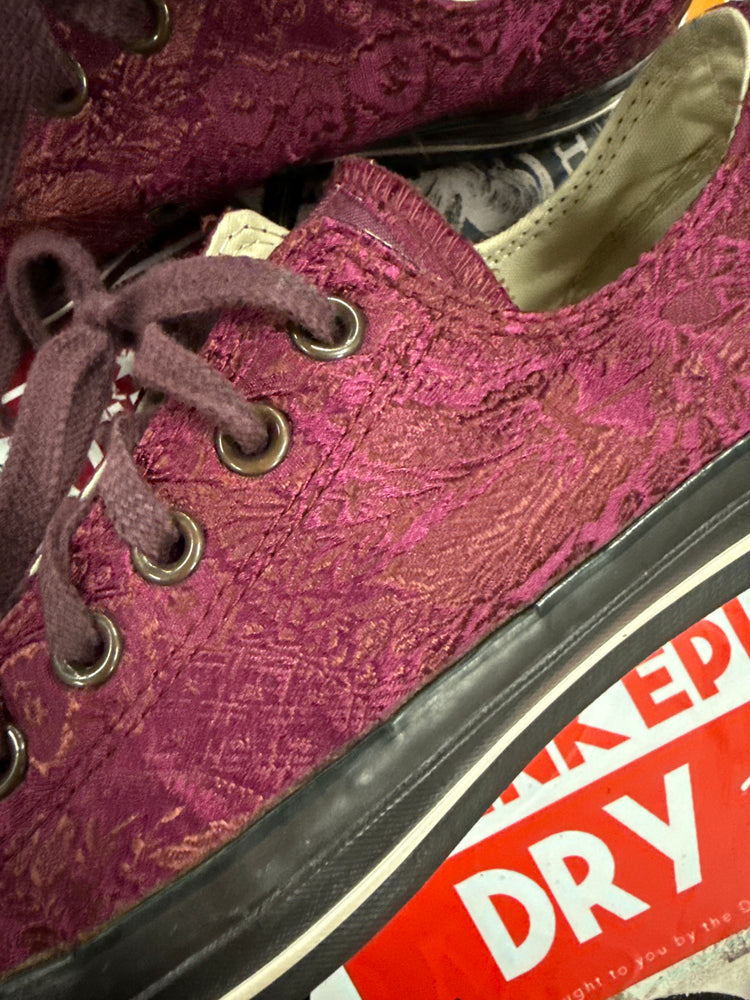 CONVERSE EMBROIDERED SILK LOW TOPS