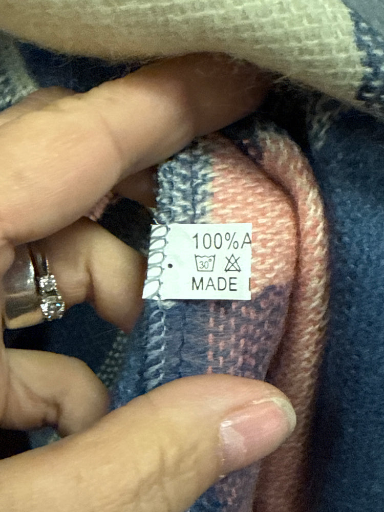 NWT PLAID PONCHO (org$48)