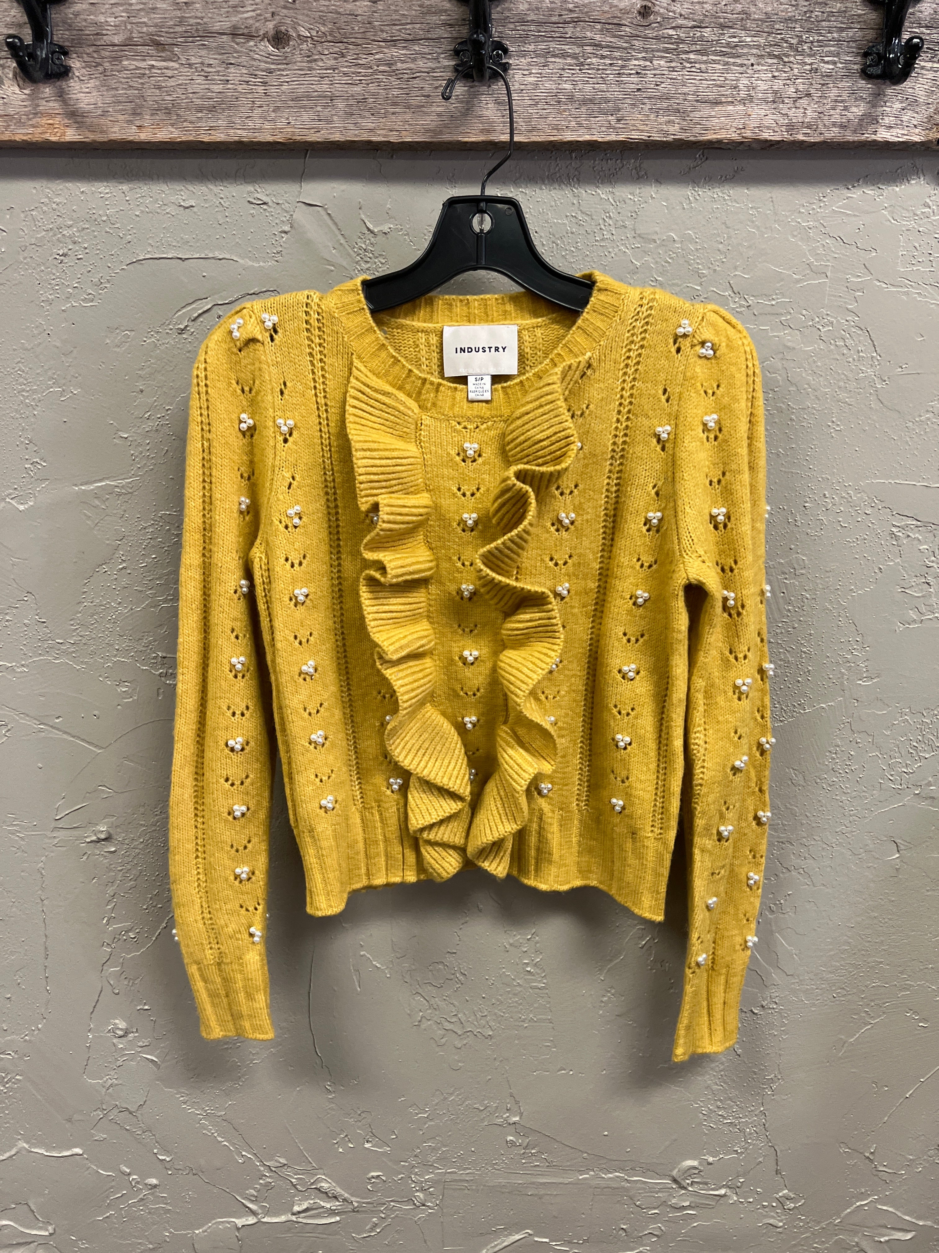 INDUSTRY FRONT RUCHE SWEATER