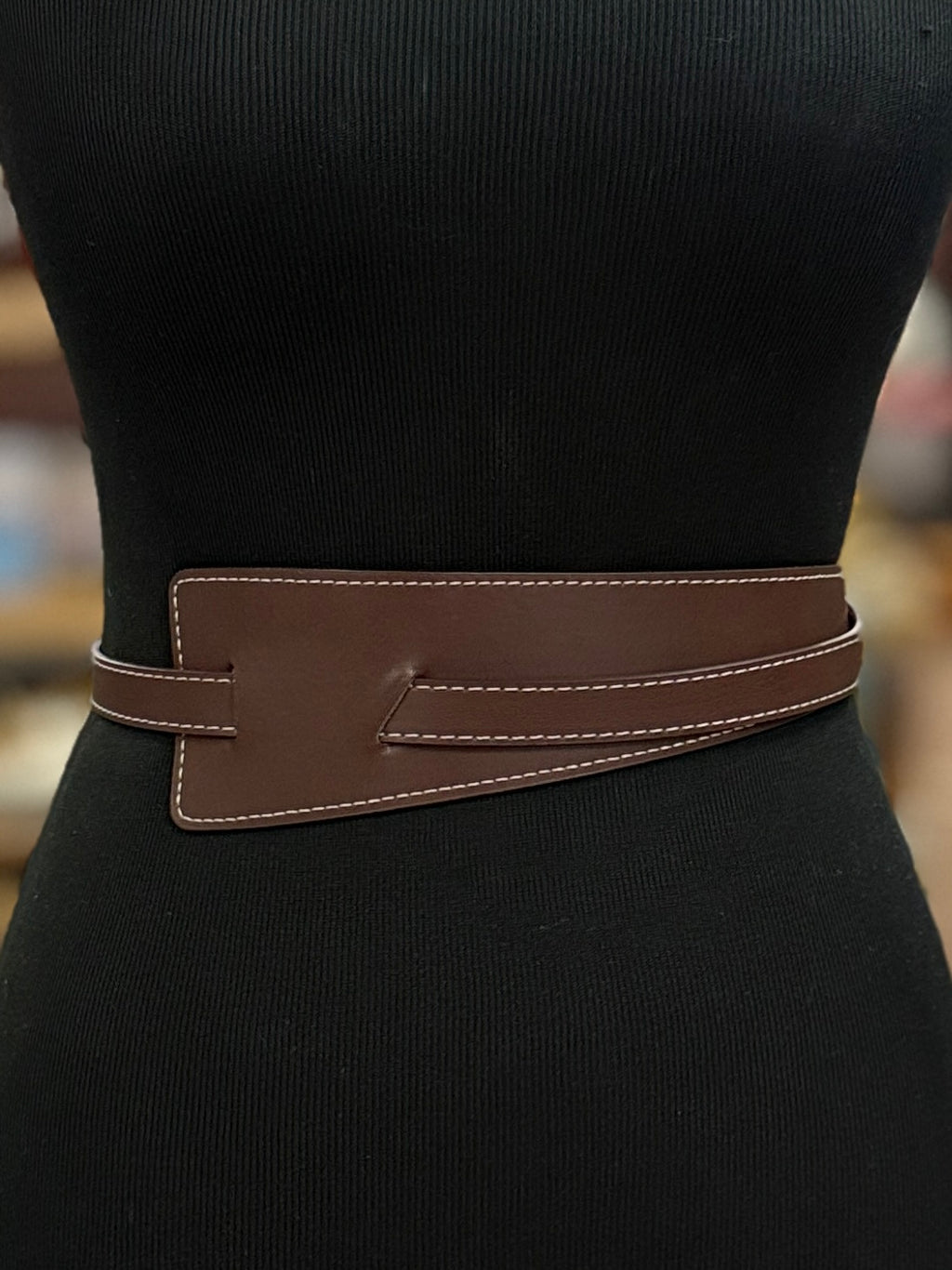 VEGAN LEATHER WRAP BELT