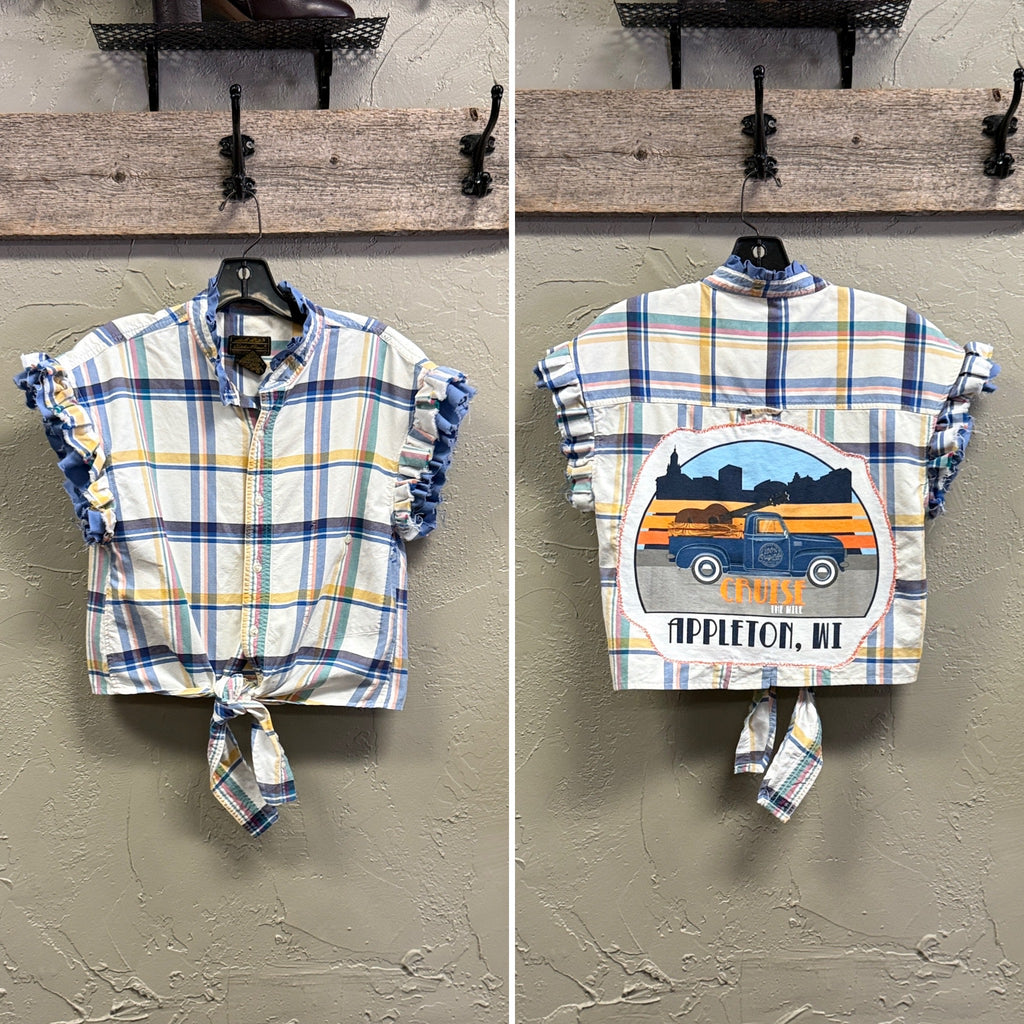 MoM TIE FRONT CROP SHIRTS