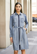 MISS ME FULL ZIP SHIRT DRESS (org$74)