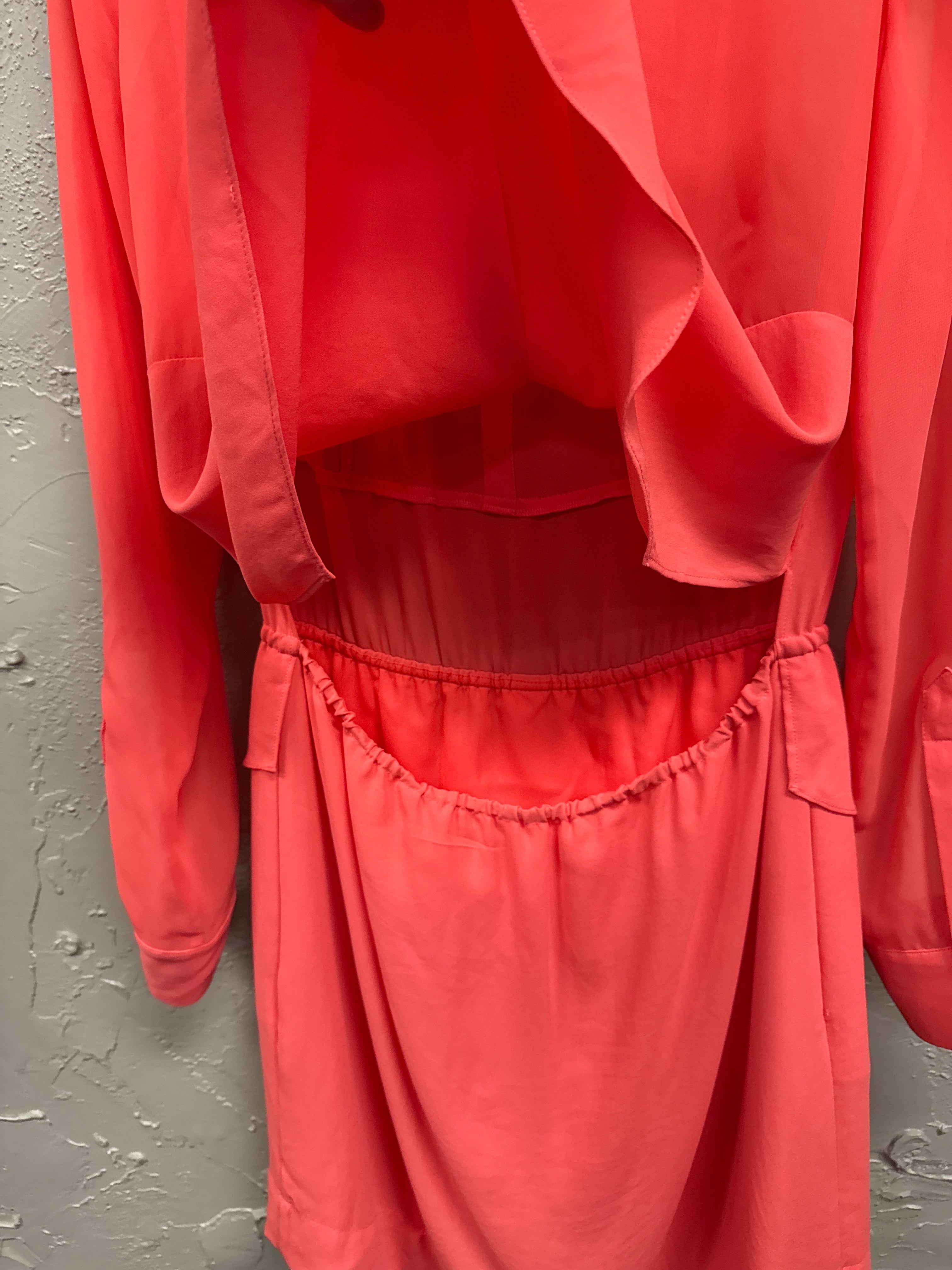 BCBG PEPLUM SHIRT DRESS