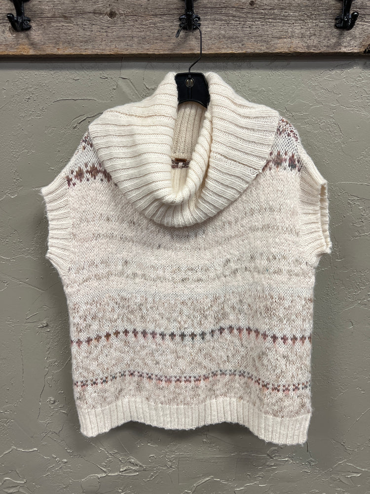 FREE PEOPLE FARE ISLE COWL NECK SWEATER