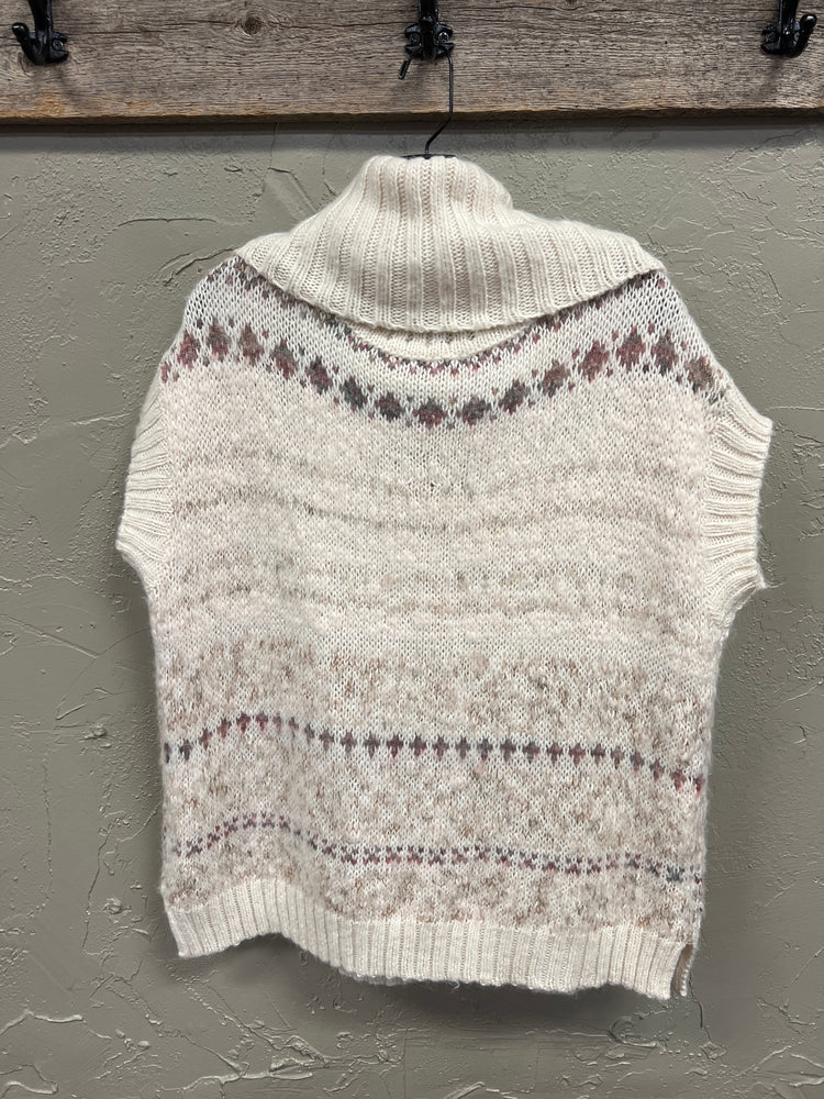 FREE PEOPLE FARE ISLE COWL NECK SWEATER