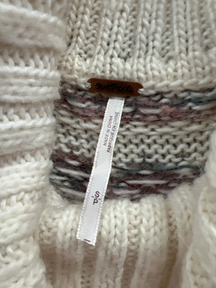 FREE PEOPLE FARE ISLE COWL NECK SWEATER