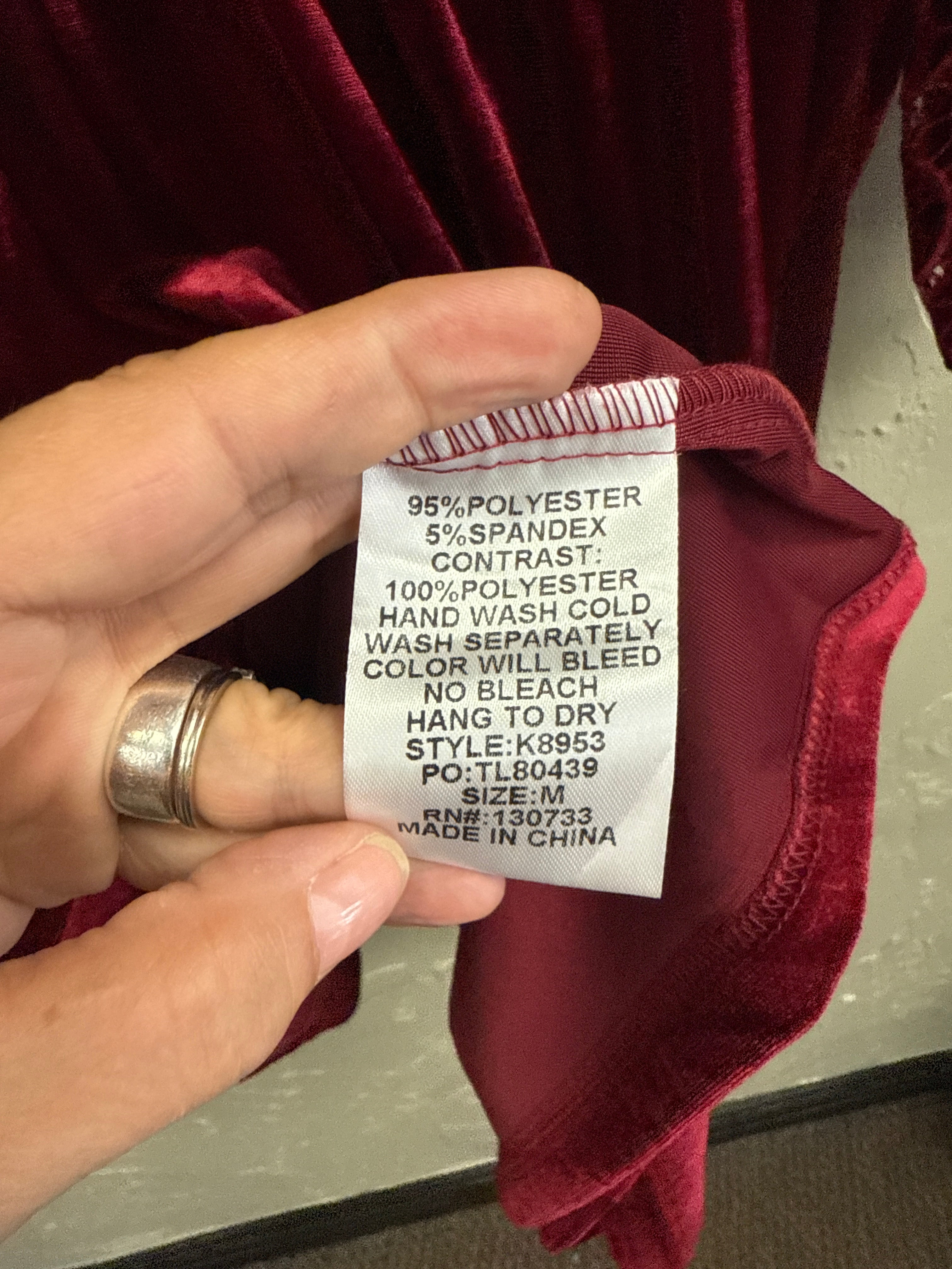 NWT UMGEE VELVET BABYDOLL DRESS (org$65)