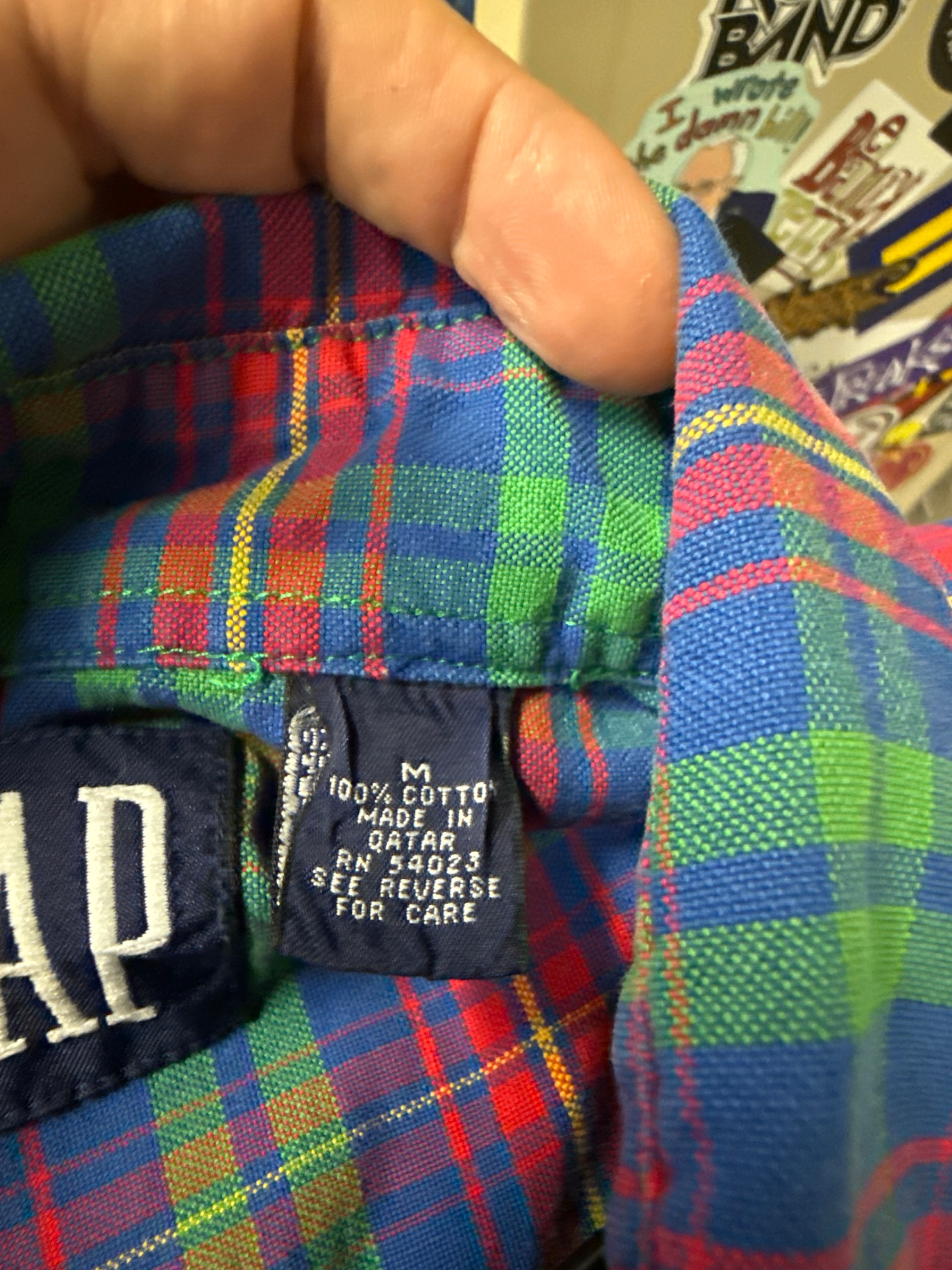 VTG 90’s GAP PLAID BUTTONDOWN