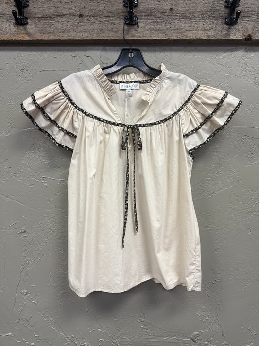 NWT SHE+SKY COTTON BLOUSE