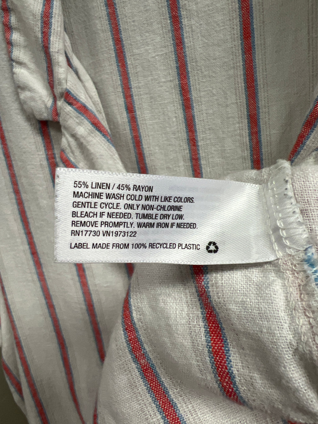 LINEN BLEND STRIPED TOP
