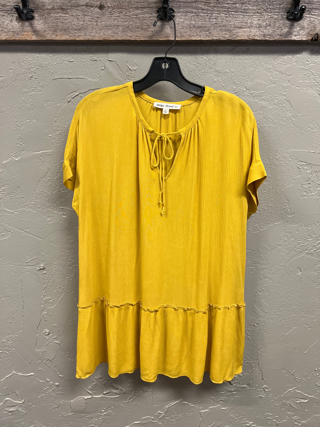 NWOT INDIGO THREAD TIERED TOP