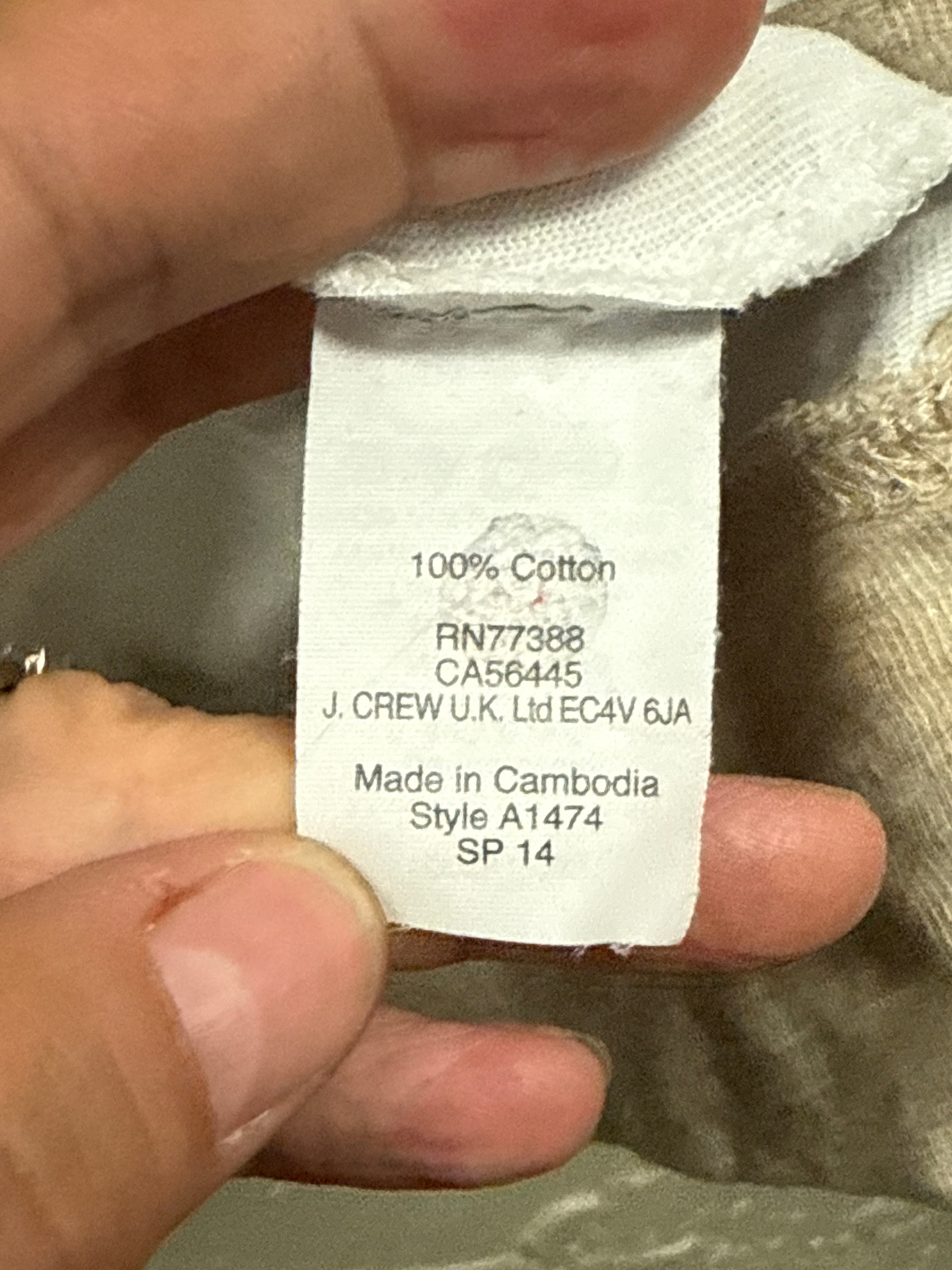 J CREW 100% COTTON ARTIST T