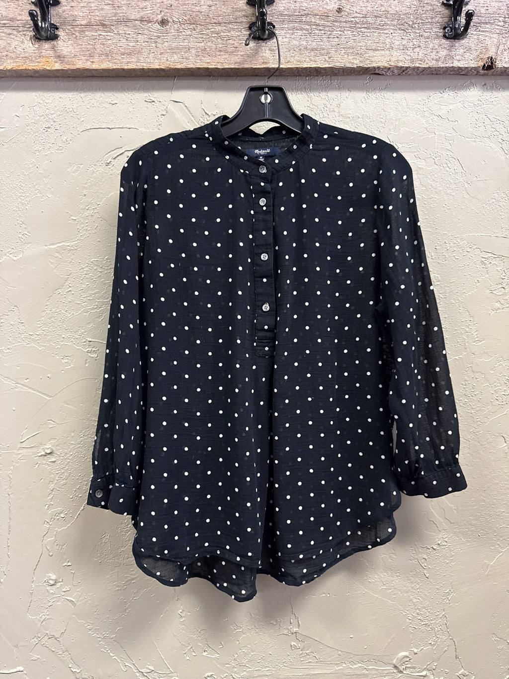 MADEWELL SHIRRED PULLOVER SHIRT