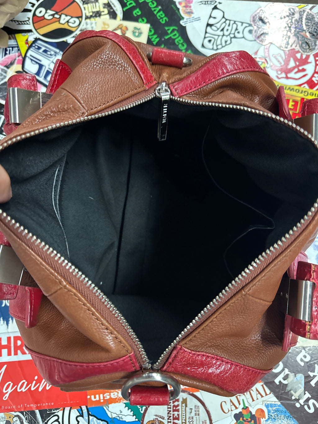 WALTER BAKER LEATHER HANDBAG