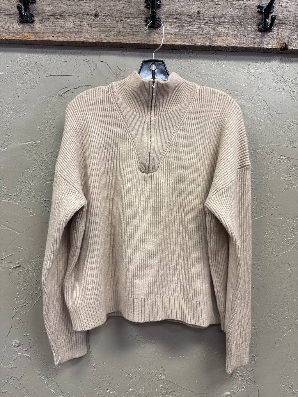 BECOOL QUARTER ZIP SWEATER
