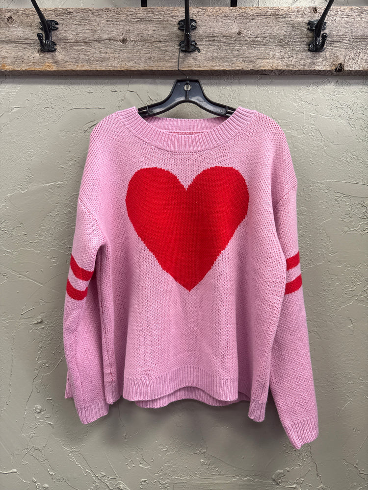 OVERSIZED HEART FRONT SWEATER
