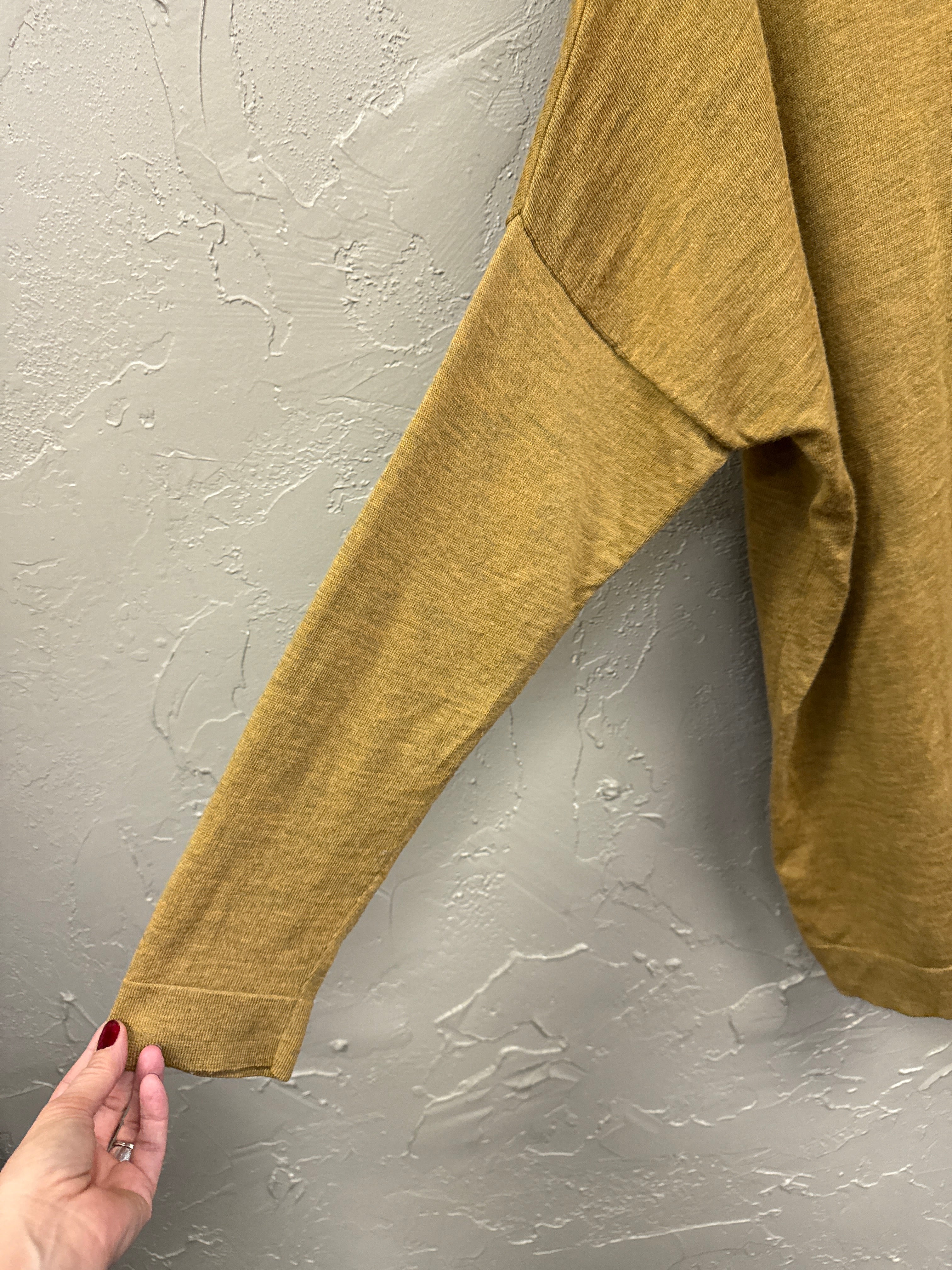 *EF Boxy T-Neck Sweater (org$228)
