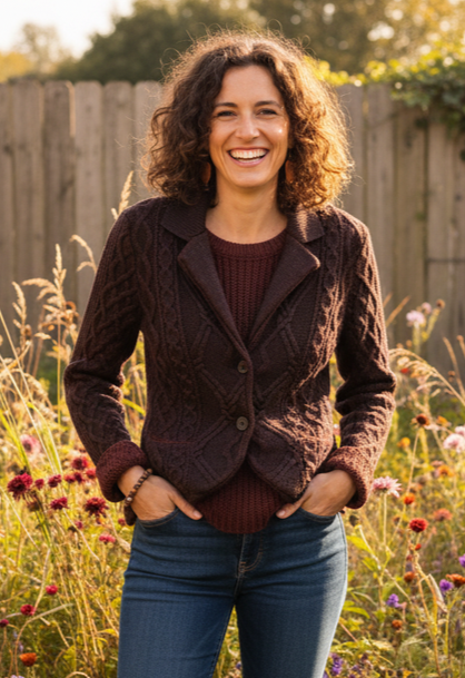 Rene Lezard Coated Wool Cardigan (org$450)