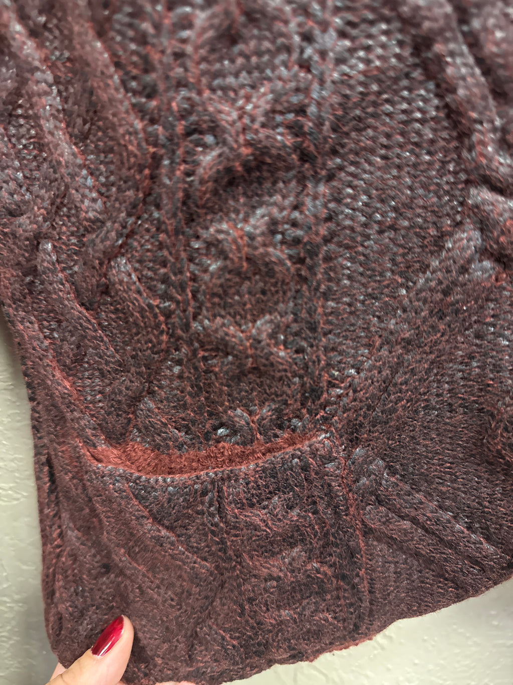 Rene Lezard Coated Wool Cardigan (org$450)
