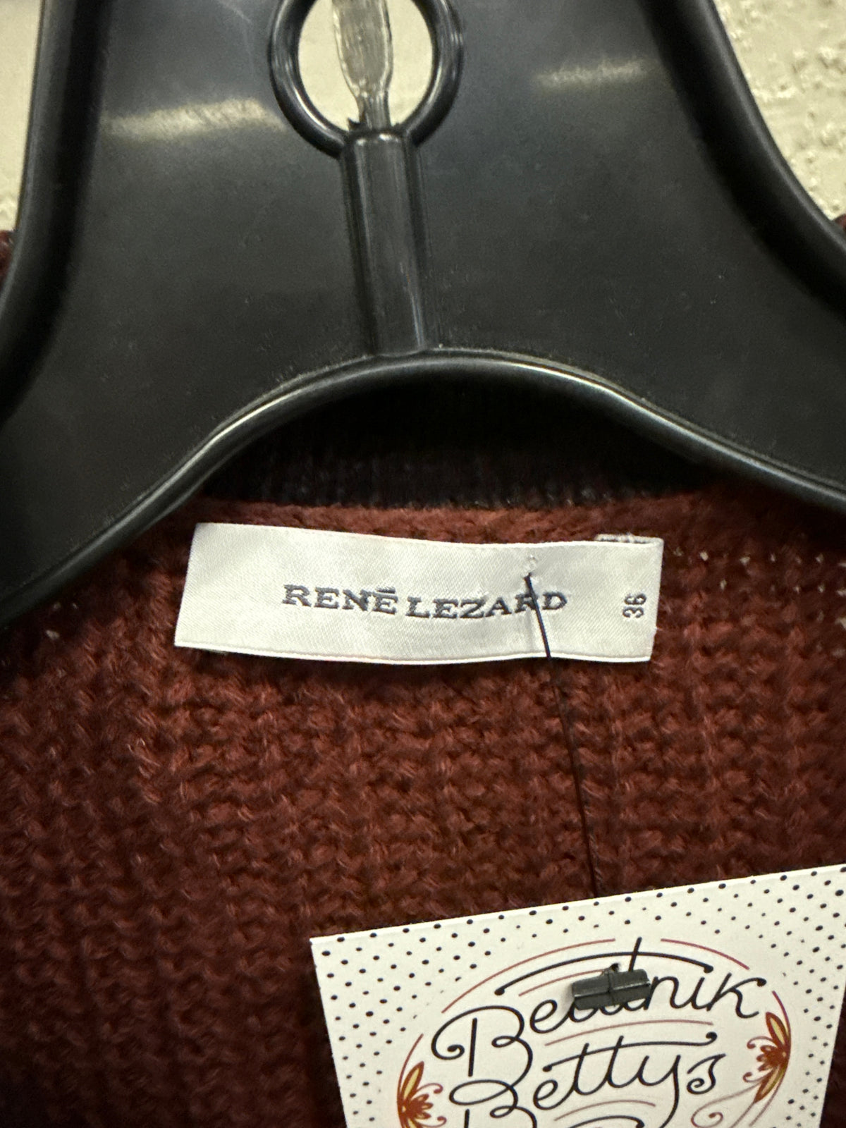 Rene Lezard Coated Wool Cardigan (org$450)