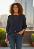 CHICOS DOLMAN SLEEVE SWEATER
