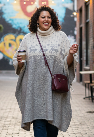 Vtg Hilda Ltd Wool Poncho