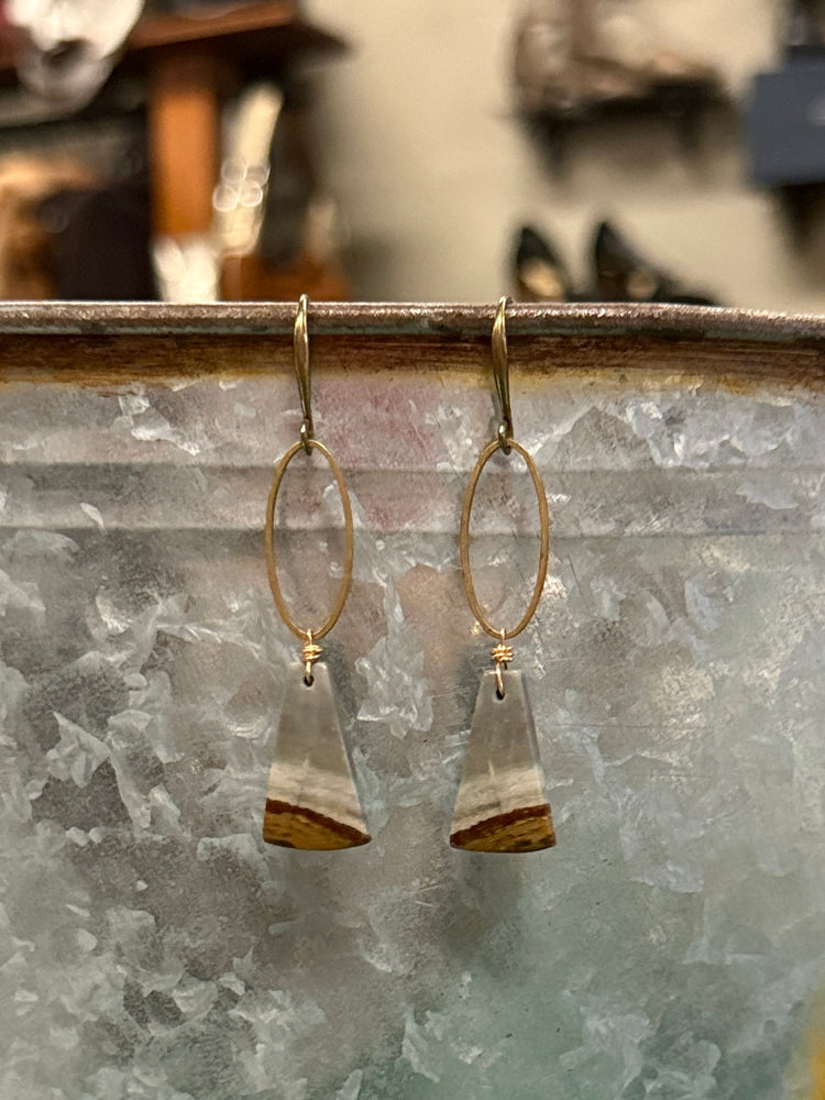 STONE DROP EARRINGS