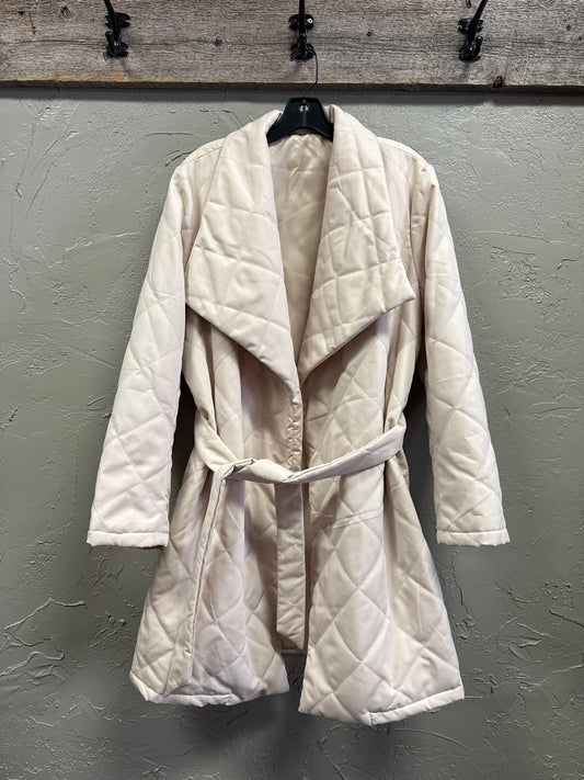 QUILTED WRAP COAT