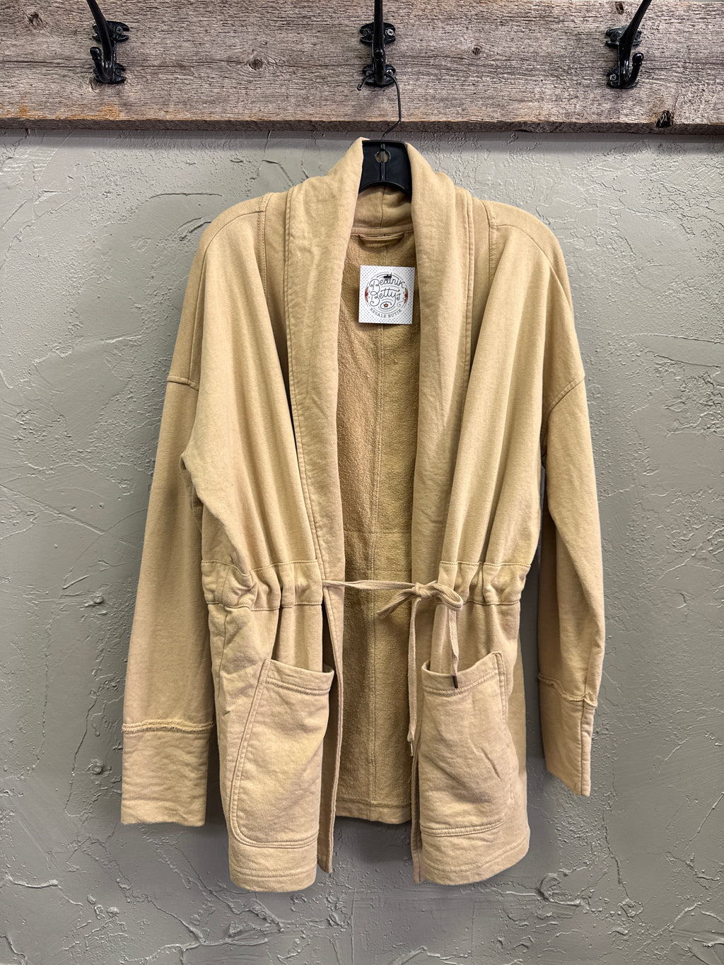 TERRY TIE FRONT JACKET