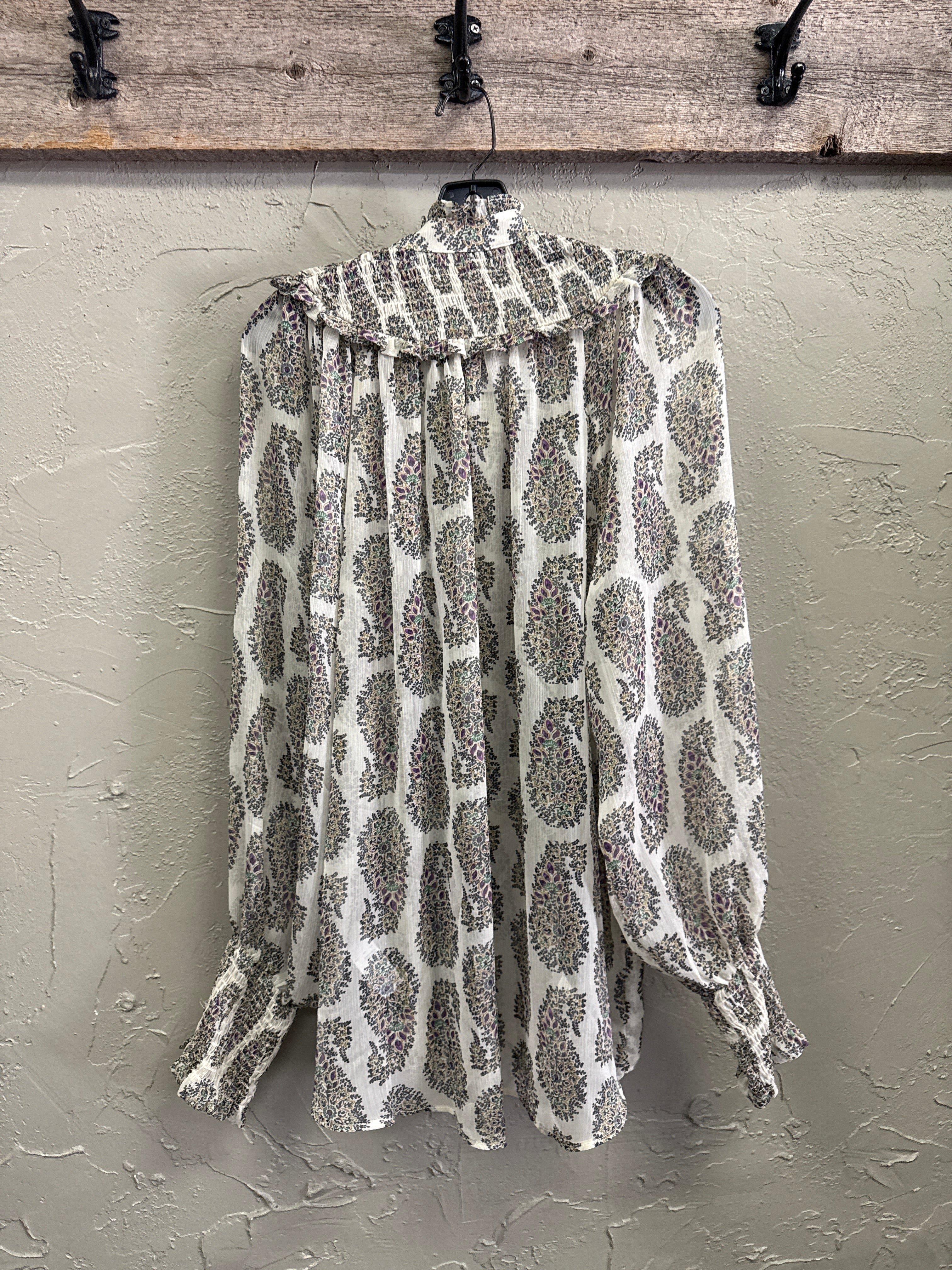 TOPSHOP PAISLEY BLOUSE (org$79)