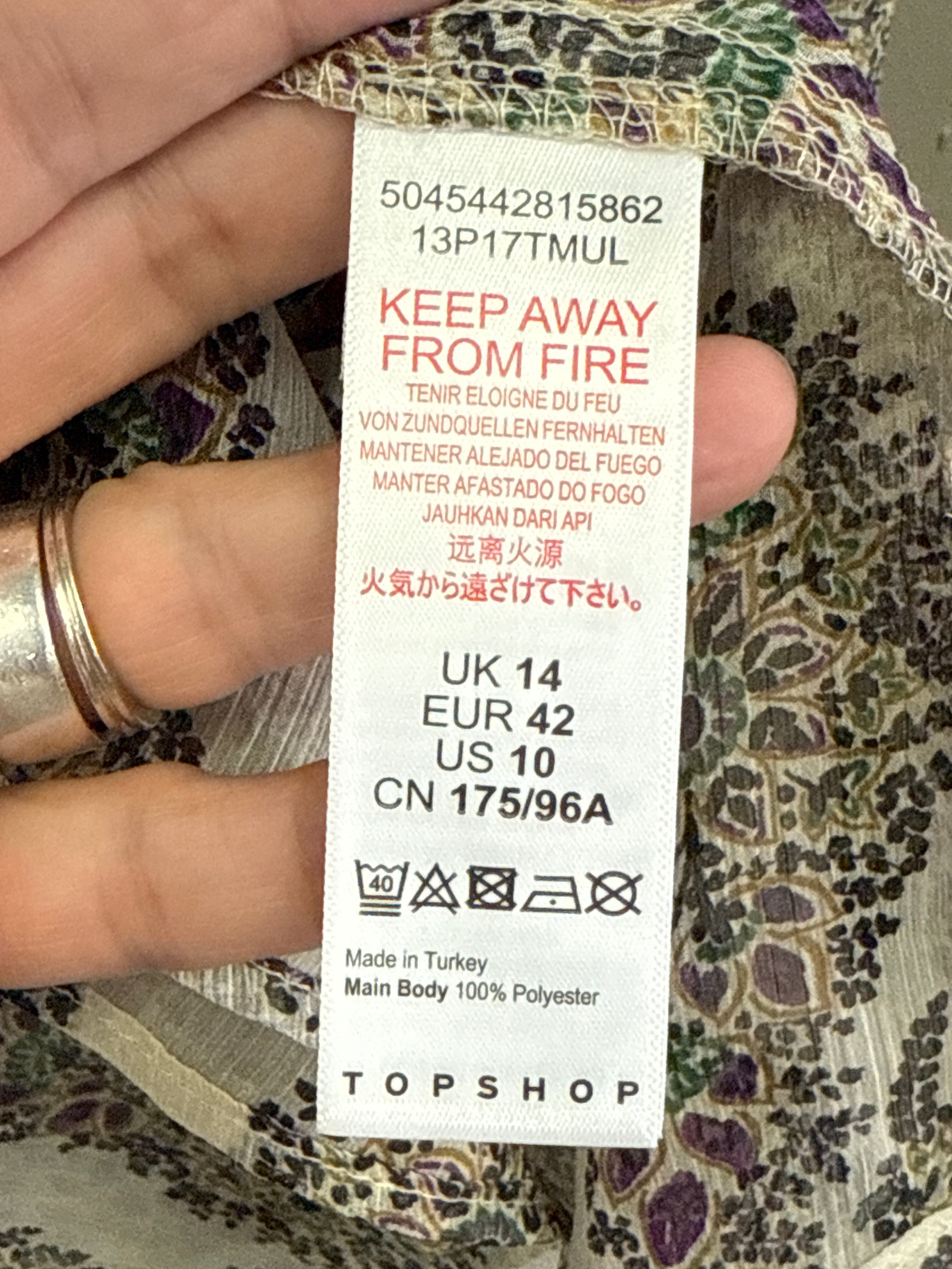 TOPSHOP PAISLEY BLOUSE (org$79)