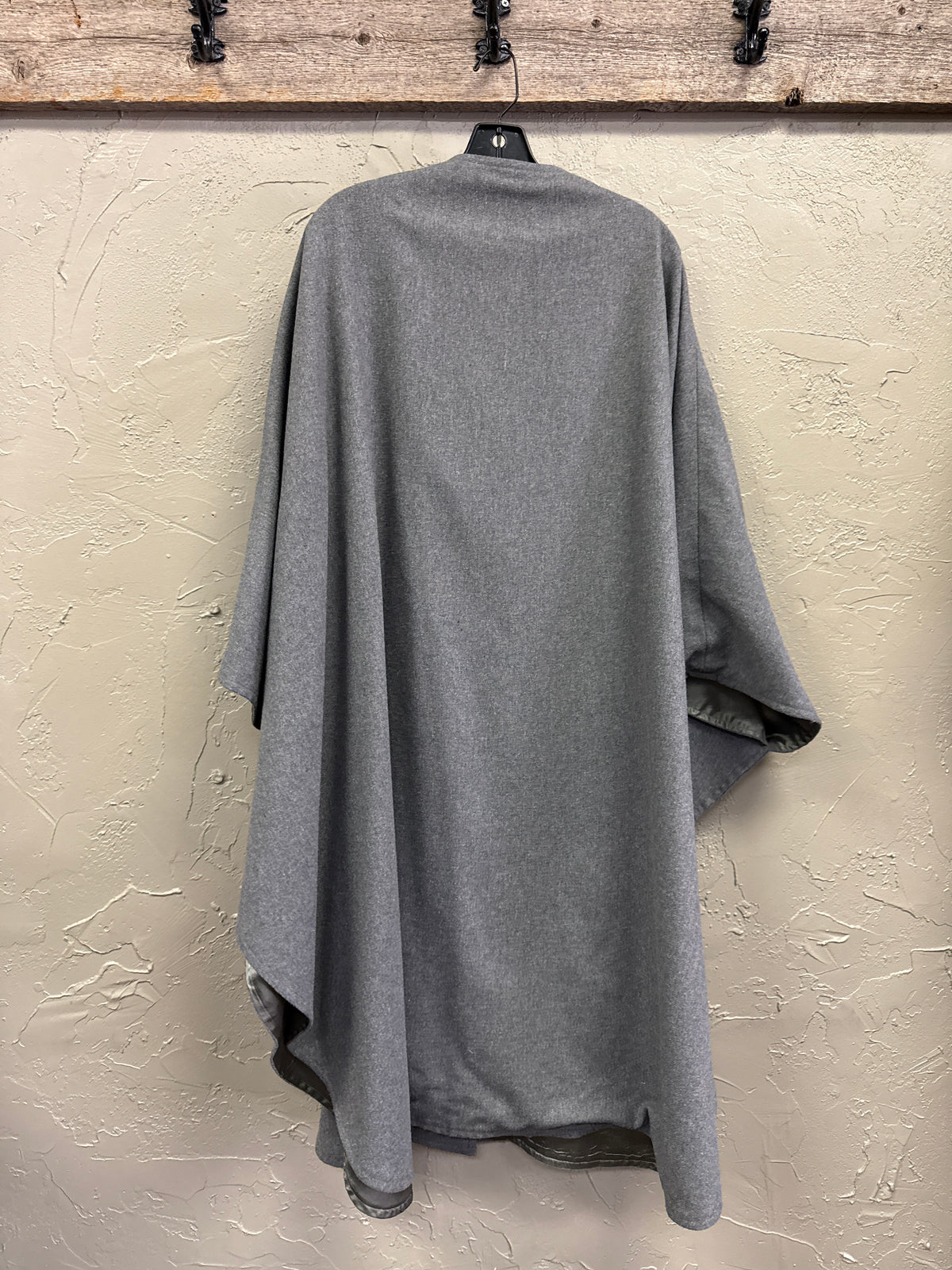 Button-Front Poncho Coat