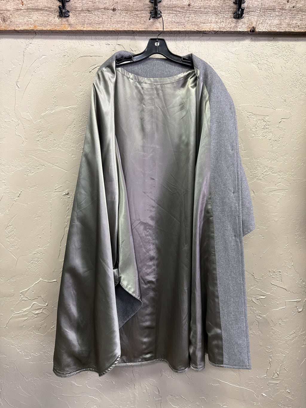Button-Front Poncho Coat