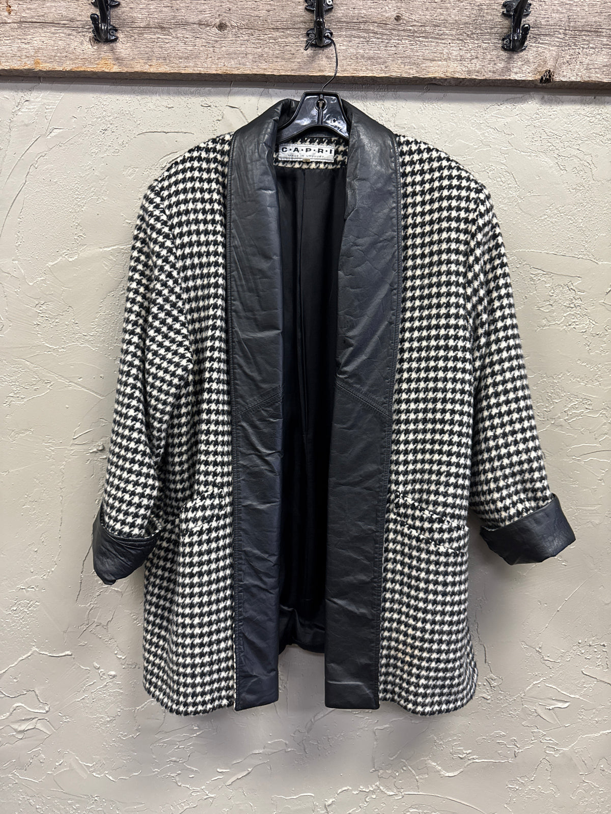 Vtg 80s Capri Open-Front Coat