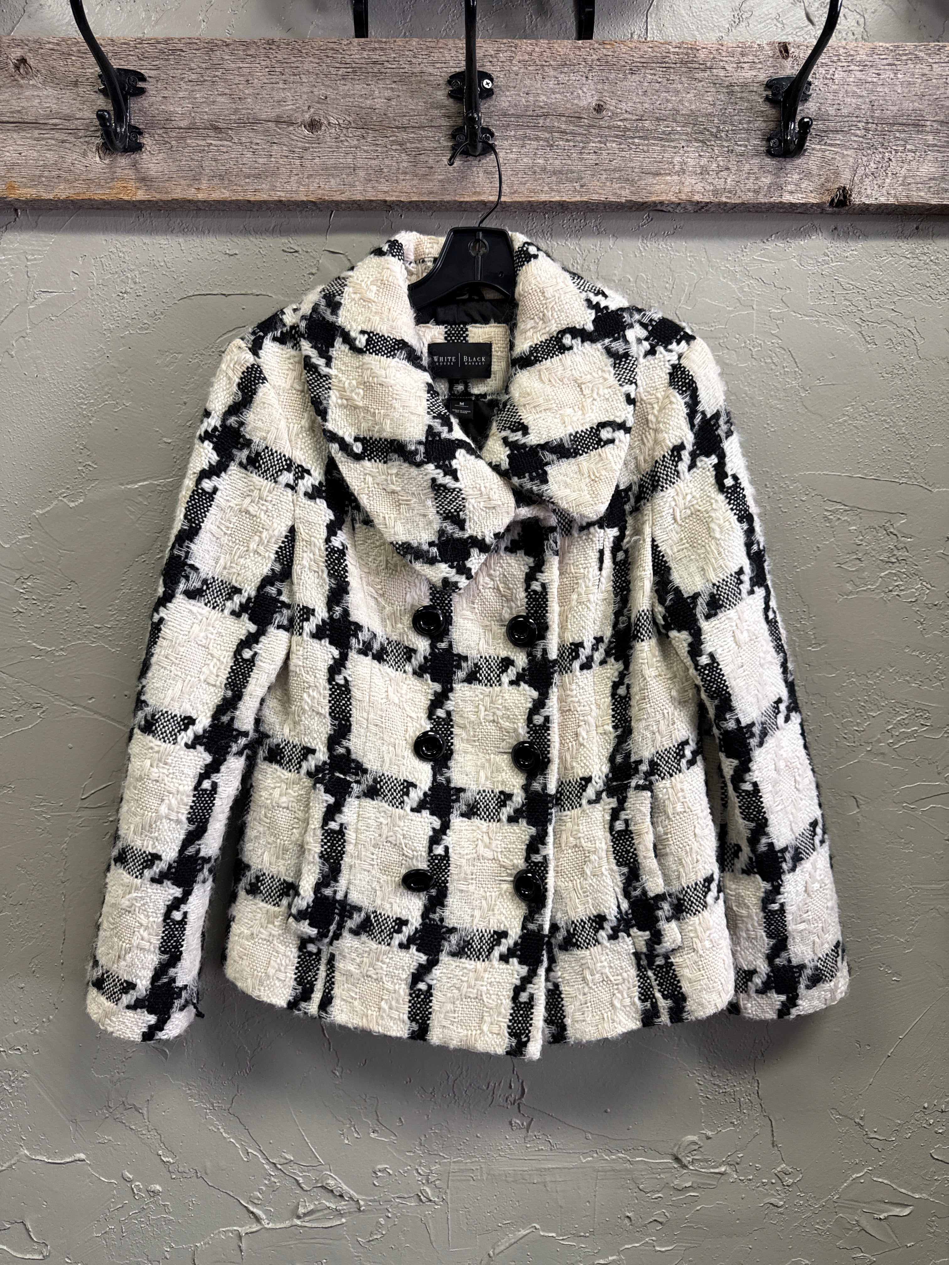 WHBM TWEED WOOL PEA COAT