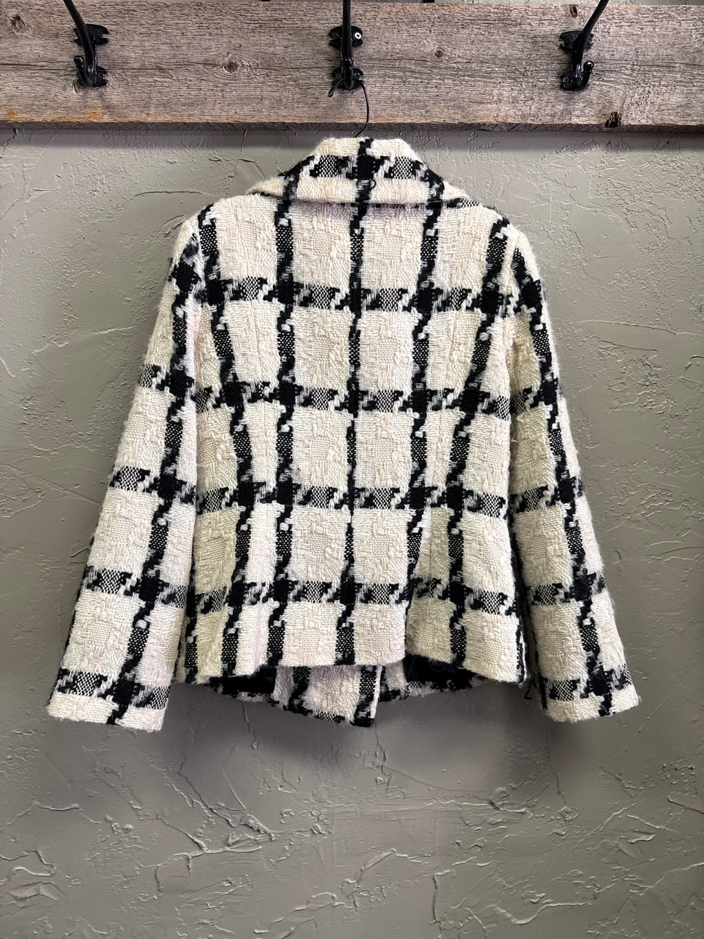 WHBM TWEED WOOL PEA COAT