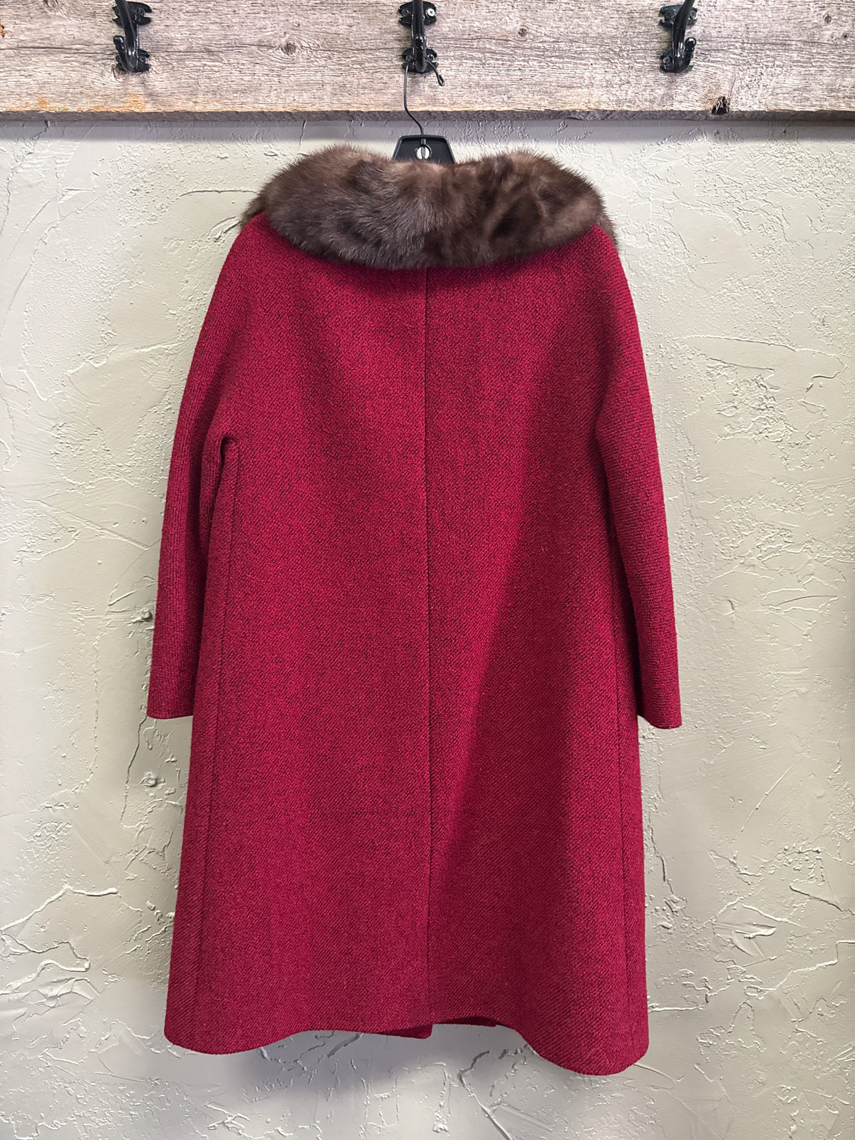 Vtg 60s Boucle Wool Coat