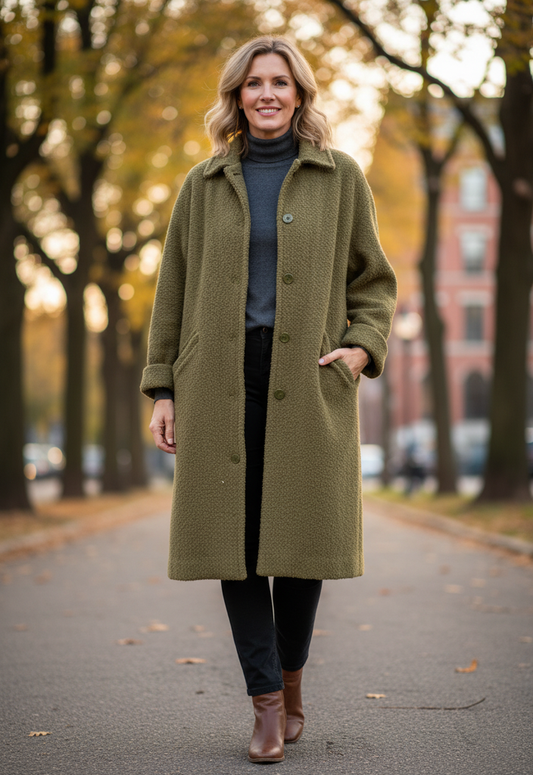 EILEEN FISHER WOOL BOUCLE COAT (org$528)
