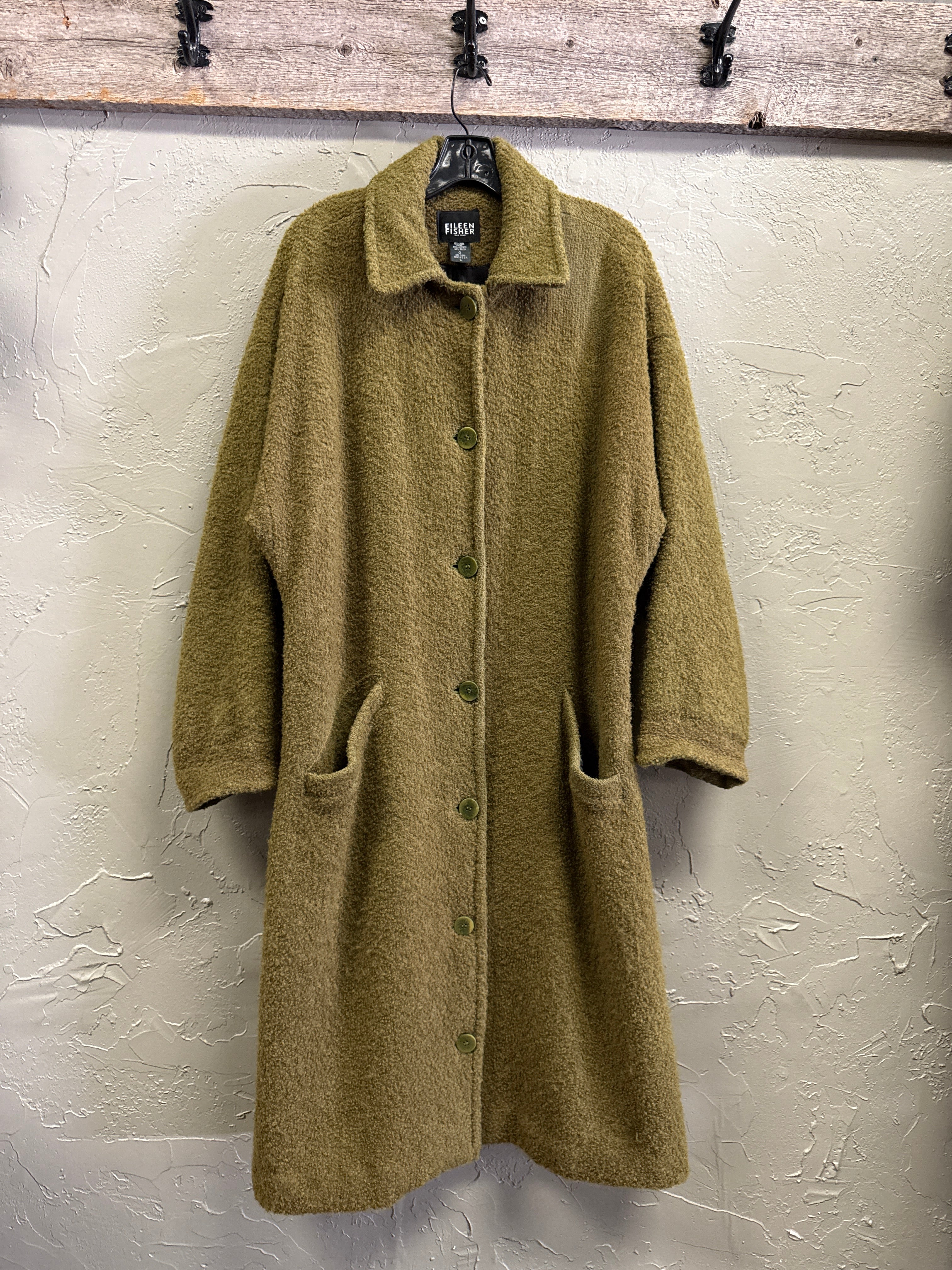 EILEEN FISHER WOOL BOUCLE COAT (org$528)