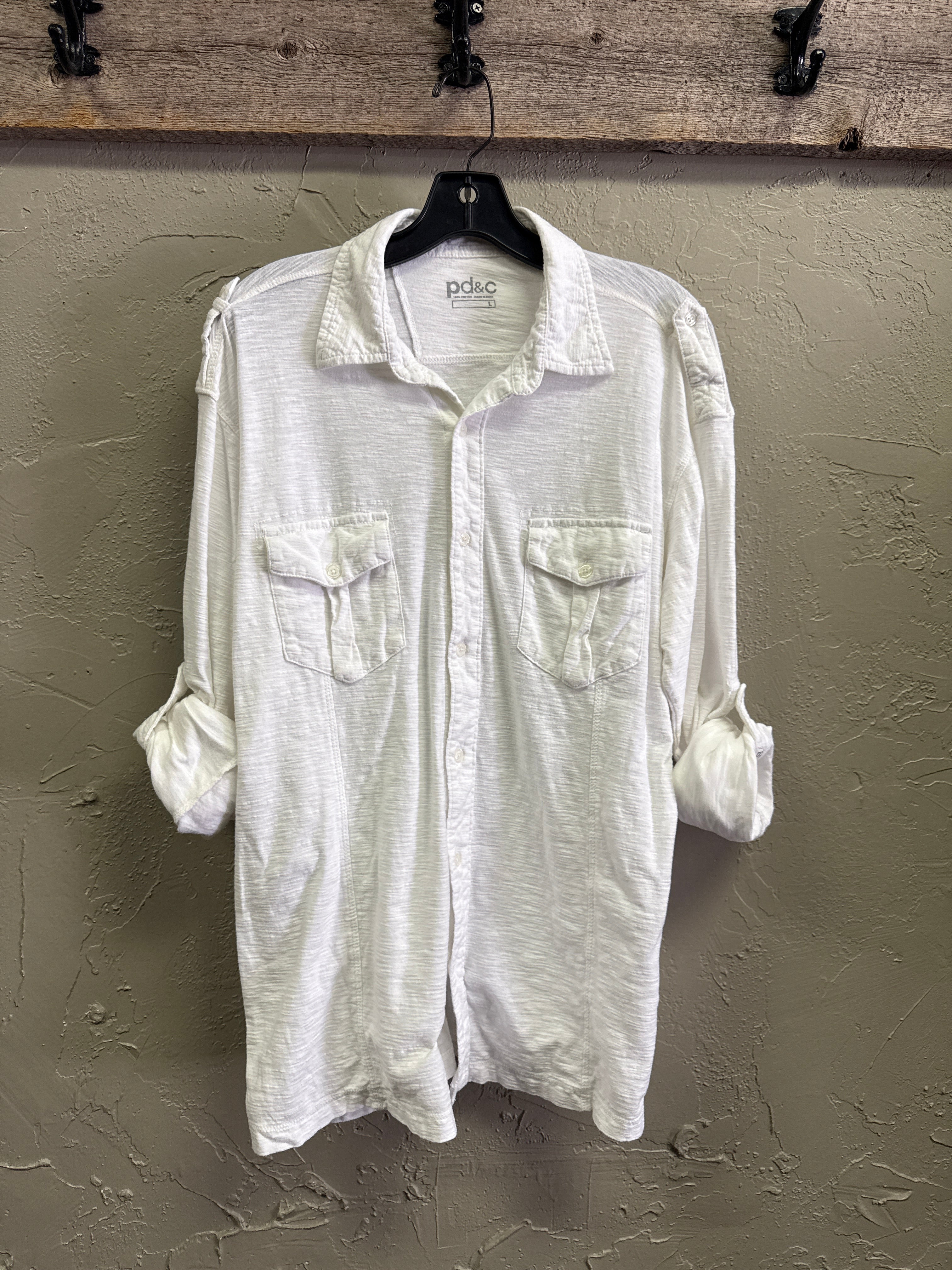 PD&C COTTON BUTTON UP