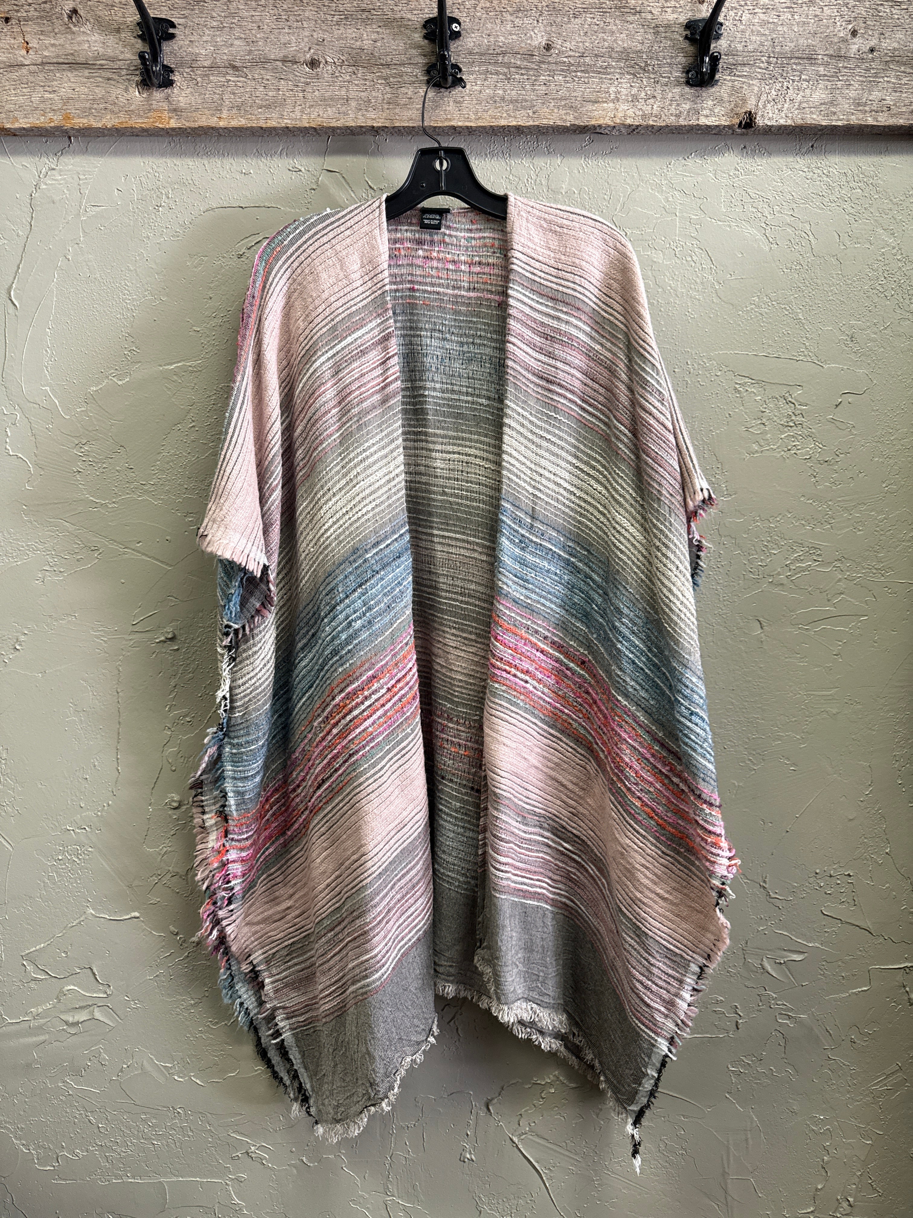 Cajan Textured Weave Poncho