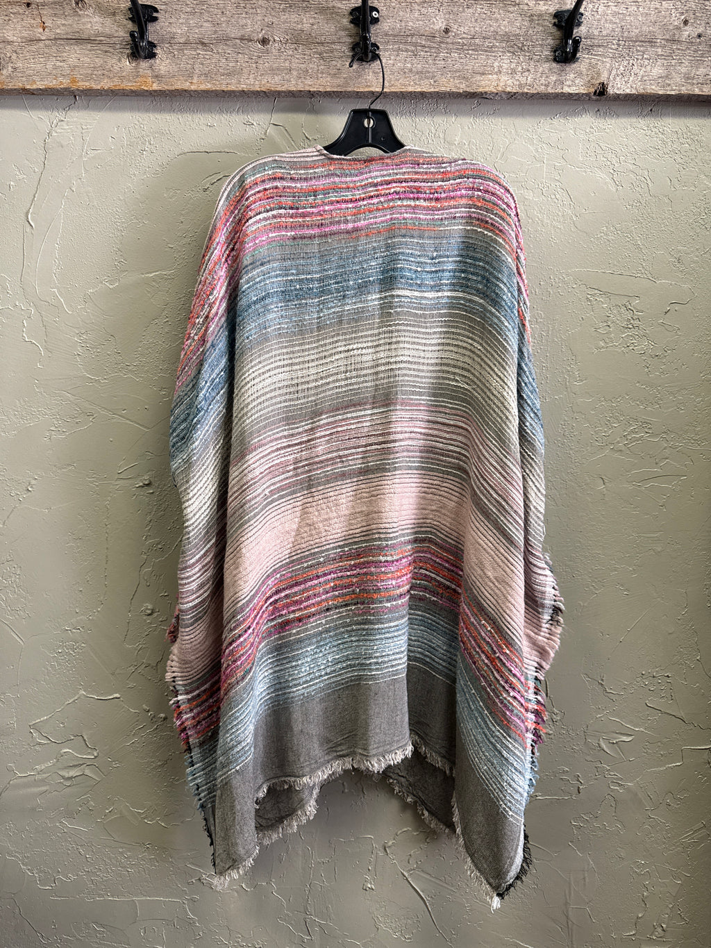 Cajan Textured Weave Poncho