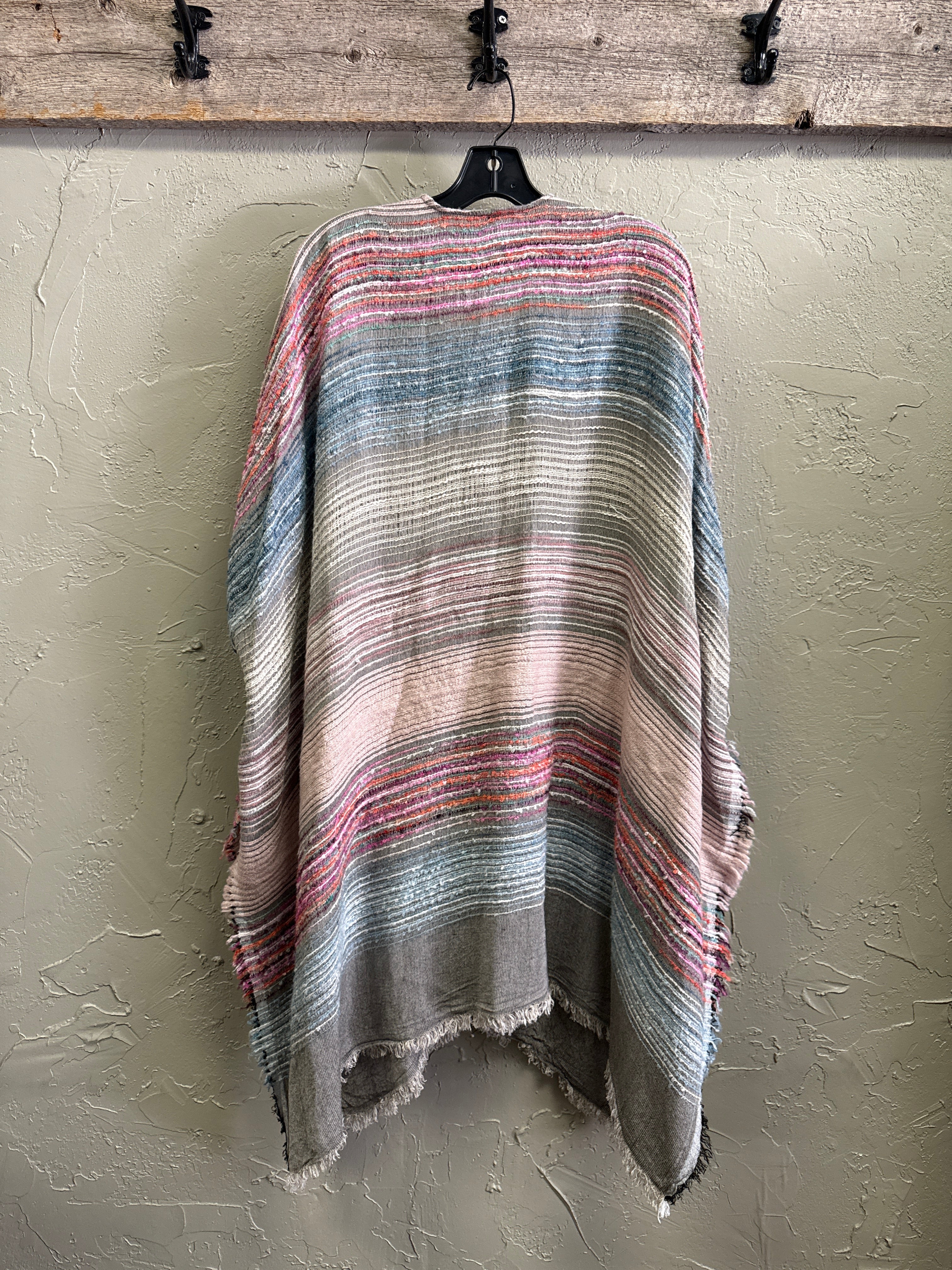 Cajan Textured Weave Poncho