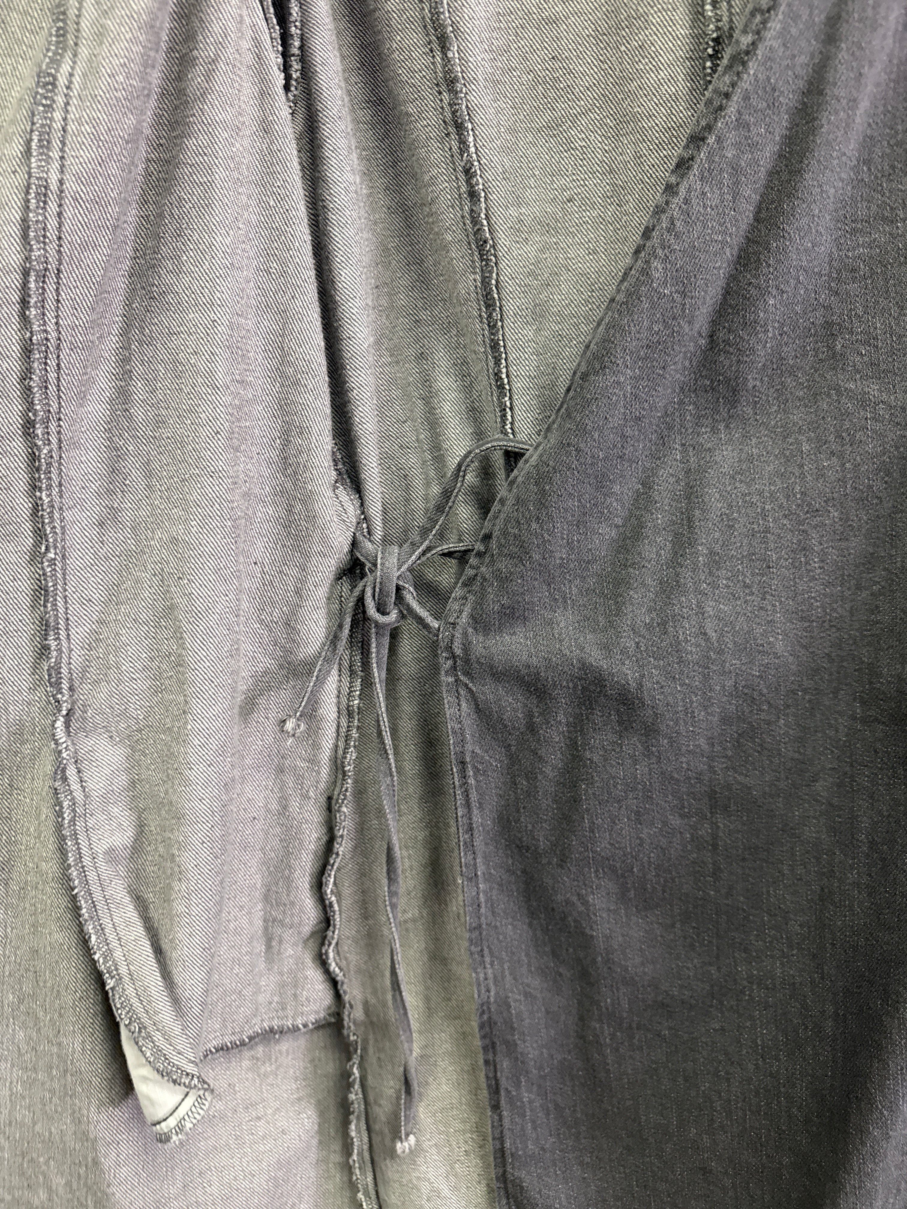 NWOT GRAY DENIM WRAP DRESS