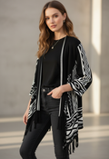 NWT Chicos Fringe Open-Front Cardigan (org$149)
